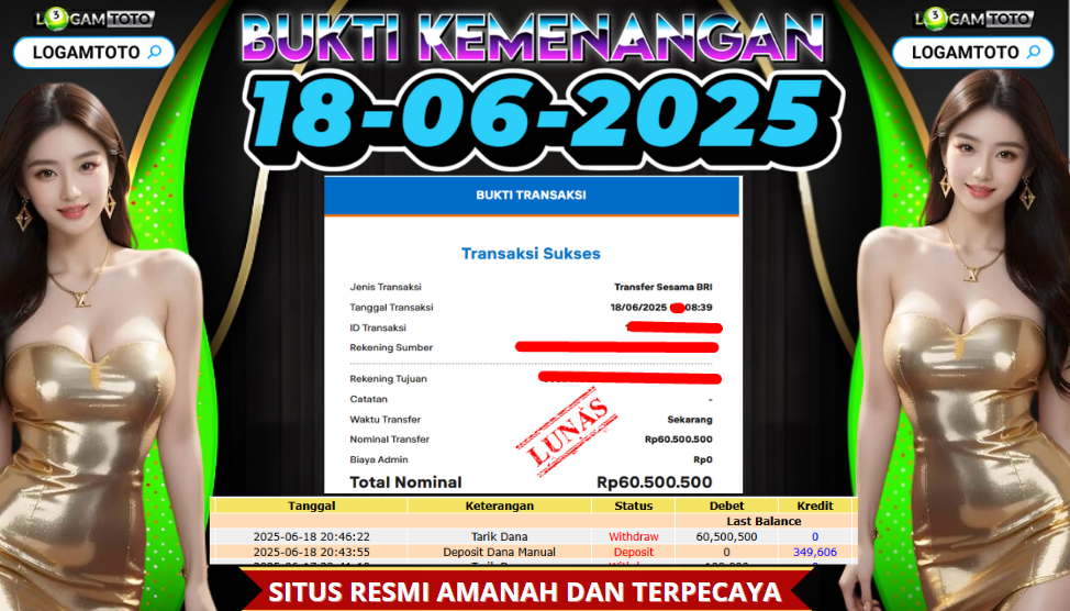 SELAMAT KEPADA MEMBER SETIA LOGAMTOTO BERHASIL JACKPOT DI PERMAINAN SLOT GATES OF OLYMPUS
